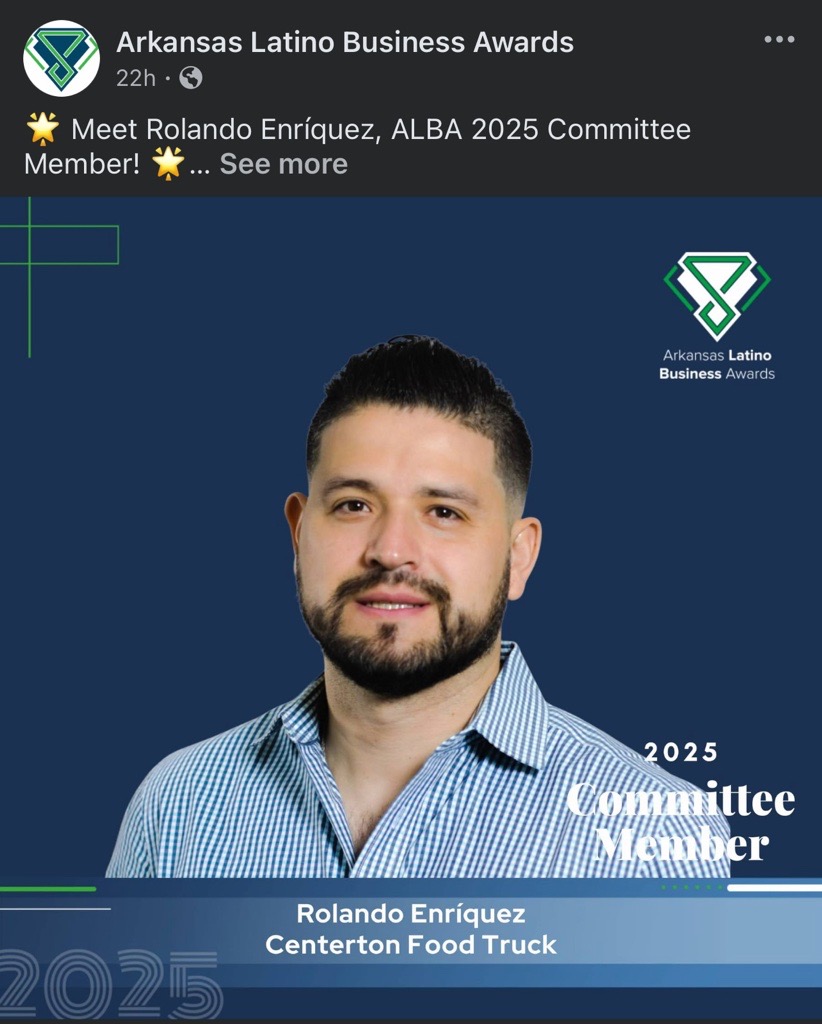 Rolando Enriquez, 2025 Committee Member, Arkansas Latino Business Awards