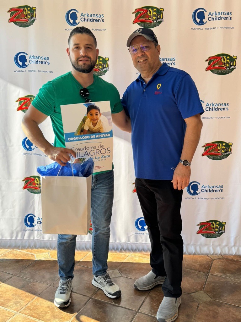 Rolando Enriquez supporting Arkansas Children's Hospital Creadores de Milagros